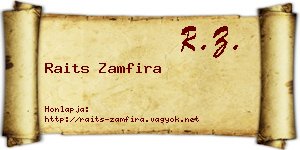 Raits Zamfira névjegykártya